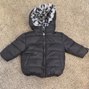 Wonder Nation Fuzzy Animal Print Jacket